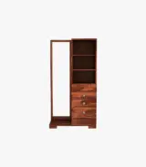 Cyonader Sheesham Wood Dressing Table with Storage (Honey Finish) - Image 3