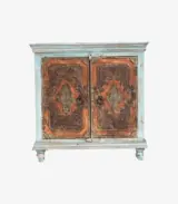 Ceazer Solid Mango Wood Sideboard and Cabinet (Two Tone Blue Finish) - Image 3