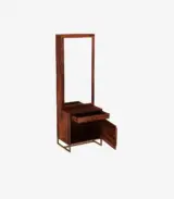 Jelt Sheesham Wood Dressing Table with Drawer and Box Storage (Honey Finish) - Image 3