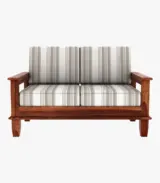 Quartyz Sheesham Wood 2 Seater Sofa Set (Honey Finish) - Image 3