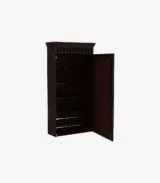 Arolph Sheesham Wood Wall Mounted Mirror with Storage (Walnut Finish) - Image 3