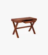 Poppoy Sheesham Wood Computer Table with Keyboard Tray (Honey Finish) - Image 3