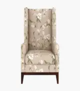 Johan Sheesham Wood  Frame with Cushioned Velvet Seating Lounge Chair (Magnolia Beige with Walnut Finish) - Image 3
