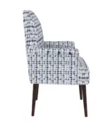 Arcosta Sheesham Wood Frame with Cushioned Velvet Seating Lounge Chair (Arctic Diamonds with Walnut Finish) - Image 3