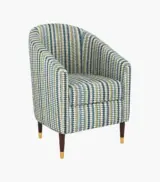 Jolien Sheesham Wood Frame with Cushioned Velvet Seating Arm Chair (Spring Tribals) - Image 3
