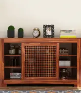 Hurtendo Sheesham Wood Sideboard and Cabinet (Honey Finish) - Image 3