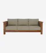 Agenes Sheesham Wood Sofa Set with 3+1+1 Seating (Honey Finish) - Image 3
