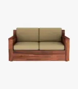 Merriott Sheesham Wood 2 Seater Sofa Set (Honey Finish) - Image 3