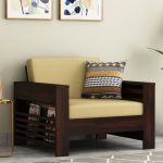 Feltro Wooden Sofa Set (Walnut Irish Cream) - Image 3
