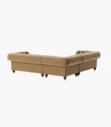 Wonston L-Shaped Corner Sofa Set (Brown Finish) - Image 3