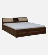 Wedolf Sheesham Wood King Size Bed with Box Storage (Rustic Teak Finish) - Image 10