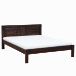 Pemplona Sheesham Wood Queen Size Bed without Storage (Teak Finish) - Image 3