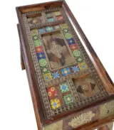 Sloven Rose Wood with Glass Top Coffee Table (Natural Finish) - Image 3