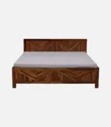 Elfa Sheesham Wood King Size Bed with Box Storage (Honey Finish) - Image 5