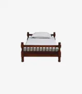 Egastya Sheesham Wood Single Bed without Storage (Honey Oak Finish) - Image 4