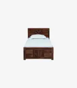 Mourconing Sheesham Wood Single Bed without Storage (Rustic Teak Finish) - Image 4