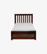 Ova Sheesham Wood Single Bed with Trundle (Honey Oak Finish) - Image 4