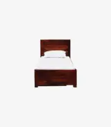 Sougur Sheesham Wood Single Bed with Drawer Storage (Honey Oak Finish) - Image 4