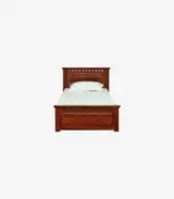 Zurndolf Sheesham Wood Single Bed without Storage (Honey Oak Finish) - Image 4