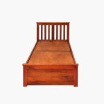 Sarko Solid Wood Single Bed with Box Storage (Honey Finish ) - Image 4