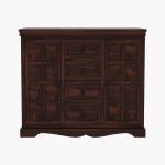 Embross Sheesham Wood Sideboard and Cabinet (Walnut Finish) - Image 4