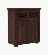 Clambrey Mini Sheesham wood Sideboard and Cabinet (Walnut Finish) - Image 4