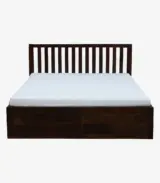 Eyva Sheesham Wood King Size Bed with Box Storage (Provincial Teak Finish) - Image 4