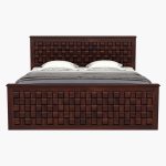 Flotingo Sheesham Wood Queen Size Bed in Walnut Finish with Drawer Storage - Image 4