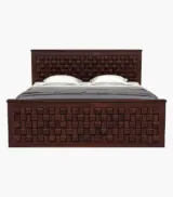 Flotingo Sheesham Wood Queen Size Bed with Drawer Storage (Walnut Finish) - Image 4