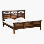 Donetask Sheesham Wood Queen Size Bed without Storage (Provincial Teak Finish) - Image 4