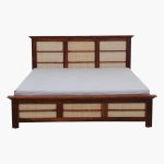 Adorf Sheesham Wood Queen Size Bed in Scratch Resistant Honey Oak Finish - Image 4