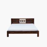 Mitsy Z Sheesham Wood Queen Size Bed in Scratch Resistant Provincial Teak Finish - Image 4