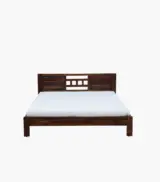 Misty Sheesham Wood Queen Size Bed without Storage (Provincial Teak Finish) - Image 4