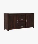 Chevelier Sheesham Wood Sideboard and Cabinet with Four Drawers (Walnut Finish) - Image 3