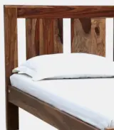 Amerillo Sheesham Wood King Size Bed without Storage (Rustic Teak Finish) - Image 4