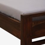 Agen Sheesham Wood Single Bed in Scratch Resistant Provincial Teak Finish - Image 4