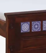 Brion Sheesham Wood Single Bed without Storage (Honey Oak Finish) - Image 4