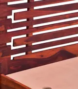 Viloseck Sheesham Wood King Size Bed without Storage (Honey Oak Finish) - Image 4