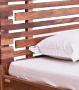 Viloseck Sheesham Wood King Size Bed without Storage (Rustic Teak Finish) - Image 4
