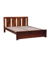 Amerillo Sheesham Wood King Size Bed without Storage (Honey Oak Finish) - Image 4