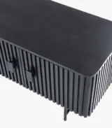 Reminse Mango Wood with Metal Legs TV Unit (Black Finish) - Image 4