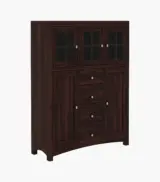 Camrock Sheesham Wood Storage Cabinet with 4 Drawers (Walnut Finish) - Image 4