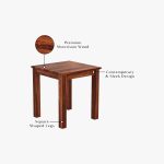 Janet 2 Seater Dining Set With Honey Finish - Image 4