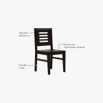 Janet 2 Seater Dining Set With Walnut Finish - Image 4