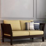 Raiden Wooden Sofa Set with Washable Zipper Cover (Walnut Irish Cream) - Image 4
