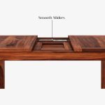 Advin Folding Dining Table Set 4 Seater (Honey Finish) - Image 4