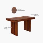 Wertex 6 Seater Dining Set (Honey Finish) - Image 4