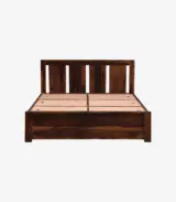 Amerillo Sheesham Wood King Size Bed without Storage (Provincial Teak Finish) - Image 4