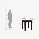 Orson 2 Seater Dining Set (Walnut Finish) - Image 4