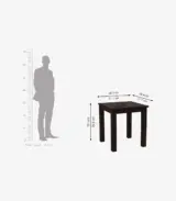 Horson Sheesham Wood 2 Seater Dining Table Set (Walnut Finish) - Image 4